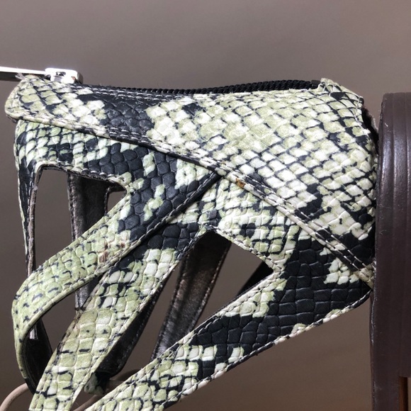 Sam Edelman snake embossed leather gladiator flat sandal - Picture 6 of 7